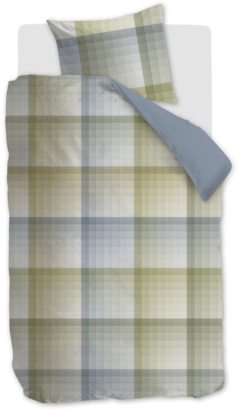 Beddinghouse Sil dekbedovertrek - Eenpersoons - 140 x 200/220 cm - Blauw Groen