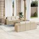 Maison Exclusive - Ensemble de meubles de jardin 7 pièces avec canapé et coussins, beige, en polyrotin