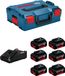 Bosch Professional BOSCH Power Set (6 x 5.0 Ah + GAL18V-40 + L-Boxx 136)