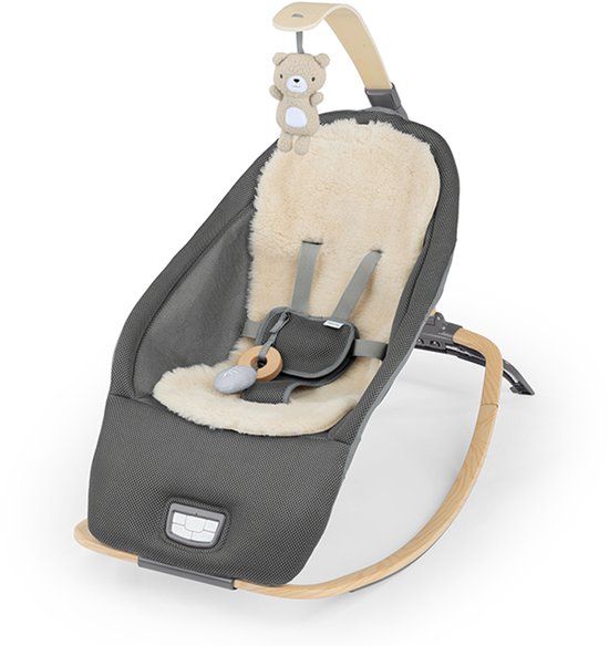 Ingenuity Baby schommelstoel Wesley met lamswol - Grijs
