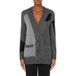 Moschino Cardigan en laine et alpaga Patchwork Moulinè Gris Taille : 38