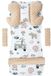 Medi Partners Universele stoelhoes Kinderwagens & Buggy's Zitinzet Kinderwagendeken 5-delig Gordelkussens + Speelboog Kinderwagenset MINKY Katoen