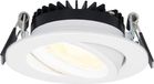HOFTRONIC Rome Badkamer inbouwspot Wit - Lage inbouwdiepte 27mm - Kantelbaar en Dimbaar - 2700K Warm wit 6W 500lm - Grote inbouwspot 83mm - voor buiten, woonkamer, slaapkamer en badkamer - IP44 waterdicht