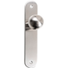 Tirant de porte en acier inoxydable avec plaque ovale et demi-bouton, 240 mm, usage intensif