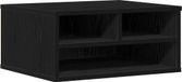 vidaXL Printerstand zwart eiken 49 x 40 x 22,5 cm houtvezelplaat