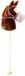 JohnToy Stokpaardje met geluid - pluche - donkerbruin - 98 cm