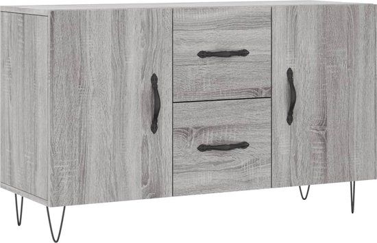 vidaXL Dressoir 100x36x60 cm Bewerkt Hout Grijs Sonoma Eikenkleurig