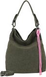 Fritzi aus Preußen Schoudertas Bitzi01 Suede Jacky Hobo Bag Dark Olive