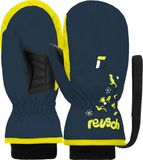 Kinderwanten Reusch Fäustling Kids Mitten Unisex Donkerblauw-geel Maat 5