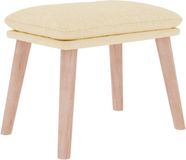 vidaXL Voetenbank 45x29,5x35 cm stof crèmekleurig