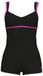Arena Dames zwempak uit 1 stuk Venus Zwart/Shocking Pink