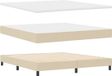 vidaXL Boxspring Bed met Hoofdeinde Crème Stof 200 x 180 cm