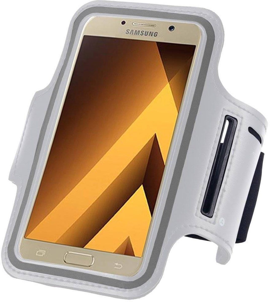 pearlycase Wit Sportarmband Hoesje Hardloopband Samsung Galaxy A5 2017