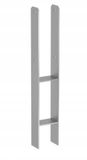 Domax - Stalen H-vormige Paalhouder - 141x600mm