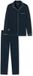 Schiesser Fine Interlock Pyjama Heren Lange Mouw Effen Blauw 3XL
