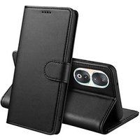 Phonillico® Case voor Honor 90 Smart 5G - Zwart Portemonnee Magnetische klep Kaartopslag