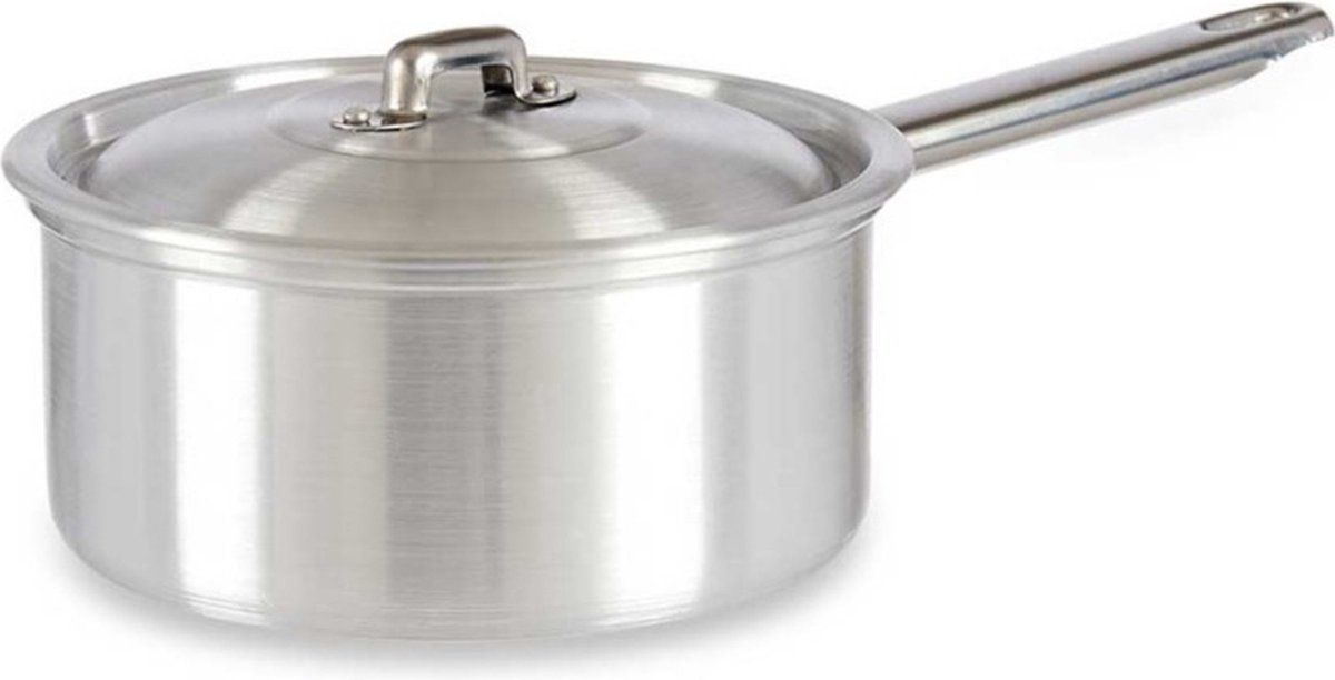 Kinvara Steelpan/sauspan/juspan zilverkleurig 30 x 18 x 10 cm 1.5 liter aluminium - Met deksel