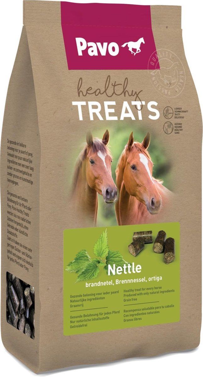 Pavo Healthy Treats 1 kg - Paardensnack - Brandnetel