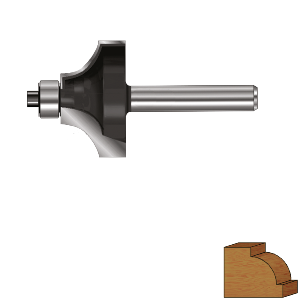 Rotec HM Kwartrondprofielfrees | GOLD-LINE | ø63.5 | R=25.4 | d2=12