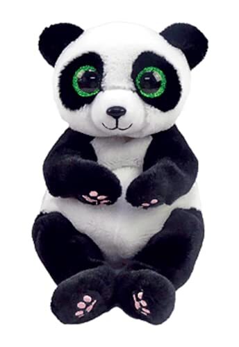 TY Beanie Babies-Pelche Ying Le Panda 15 cm, zwart/wit, TY40542