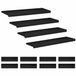 vidaXL Tapis d'escalier 12 pièces 90 x 30 x 2 cm Noir Hêtre massif
