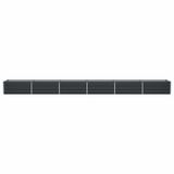 vidaXL Jardinière anthracite acier 600 x 80 x 45 cm