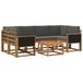 vidaXL Ensemble de canapés d'extérieur 5 pièces Naturel et Anthracite
