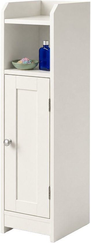 Merkloos Relaxdays Badkamerkast 18x80x20 cm Wit