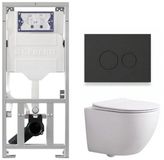 Geberit QeramiQ Dely Swirl Toiletset Compact - Blanc Brillant