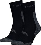 HEAD unisex 2P halfhoge sokken hiking zwart