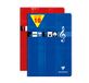 Clairefontaine 3117C Pak met 10 Geniete Muziekschriften - A4 21x29,7 cm - 48 Pagina's Grote Ruitjes en Notenbalken - Wit Papier 90 g - Omslag Gecoat Karton - Willekeurige Kleuren