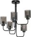 Jastar Plafondier Classic, Noir, Avec Lampes en Verre Graphite, Modèle 15-410