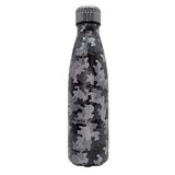 Nerthus FIH 856 thermofles van roestvrij staal 500 ml dubbelwandig grijze camouflage