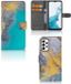 Samsung Galaxy A23 Étui Marbre Bleu Or