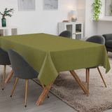 ANRO Tafelkleed Olijfgroen Linnenlook 240x140cm