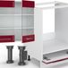 Vicco Hoekkeuken Fame-Line, Bordeauxrood hoogglans/Wit, 347 x 257 cm