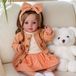 Poupée pour bébé, 50 cm, pour filles, cheveux bruns, bras et jambes mobiles, en vinyle et tissu