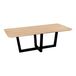 QUVIO Eettafel Sofia - Rechthoekig - W-Poot - FSC®-gecertificeerd mangohout - 220x110 cm - Naturel