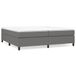 vidaXL Boxspring Bed Stof Donkergrijs 200x200 cm