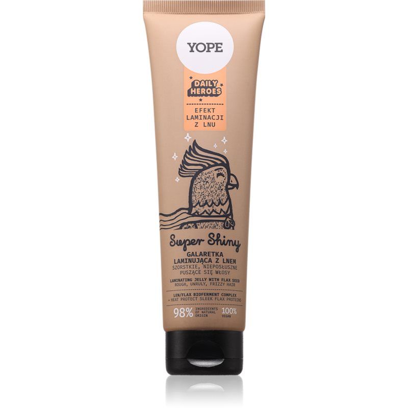 Yope, Haargel, Super Glänzendes Laminiergel Mit Flachs 98% (Haargel, 140 ml)