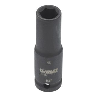 DEWALT dopsleutel lang 14mm 1/2 slagvast
