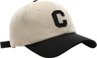 LGT JWLS Lookinggoodtoday Strapback Pet Letter C - Beige & Zwart