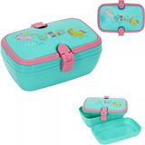 Cook Concept Lunchbox voor meisjes - 16cm - Tekeningen van Eenhoorns - Groen