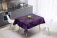Bonamaison Tafelkleed, Anti-Mold, Sneldrogend, Waterdicht, 100% Polyester Tafellaken, Paars, zwart, 140 x 140 Cm