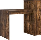 vidaXL Bureau Rook Eiken Bewerkt Hout 108 x 55 x 103.5 cm