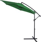 Kingsleeve Zweefparasol - Kantelbaar Handslinger Ø300cm UV 50+ - Groen