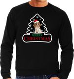 Bellatio Decorations Dieren kersttrui spaniel zwart heren - Foute honden kerstsweater - Kerst outfit dieren liefhebber L
