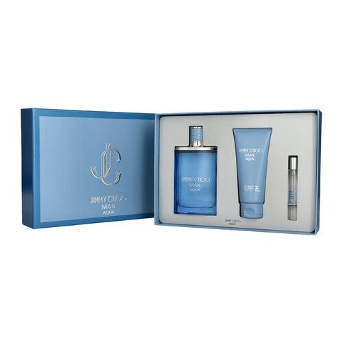 Jimmy Choo Man Aqua Eau De Toilette Spray 100ml Set 3 Pieces