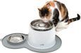 Catit Placemat Peanut Inclusief Rvs Bakje 35x23x3 cm - Kattendrinkbak - Grijs
