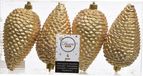 Decoris Kaemingk B.V. Gouden kerstversiering dennenappels kunststof 12 cm - kerstballen
